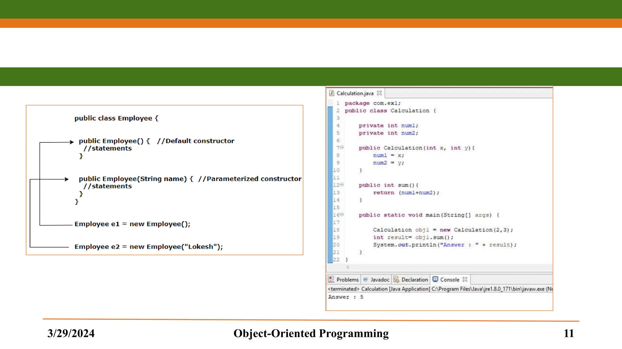3/29/2024 Object-Oriented Programming 11 