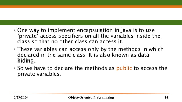 chapter 5 concepts of object oriented programming | PPT