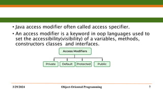 chapter 5 concepts of object oriented programming | PPTX