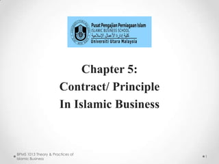 Chapter 5:
Contract/ Principle
In Islamic Business

BPMS 1013 Theory & Practices of
Islamic Business

1

 