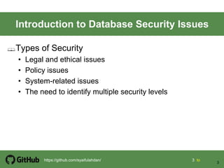 Chapter 5 database security | PDF