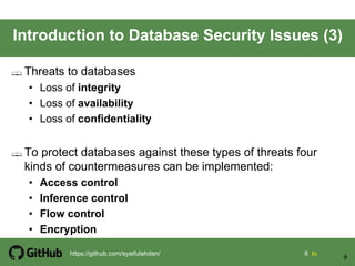 Chapter 5 database security | PDF