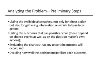 Managerial Economics: Decision Making Under Risk and Uncertainty | PPTX