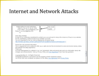 Internet and Network Attacks
 