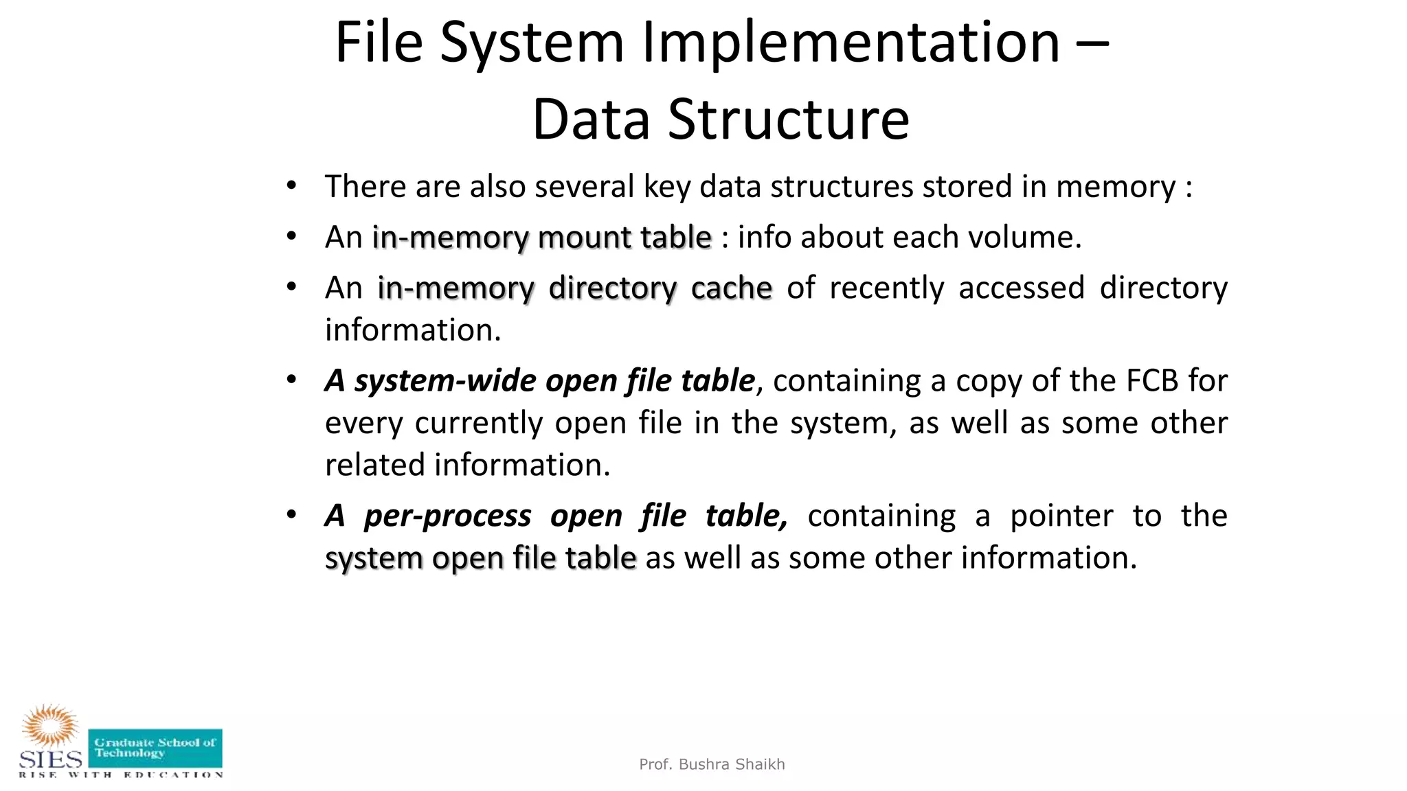 chapter5-file system implementation.ppt | Operating Systems | Computer ...