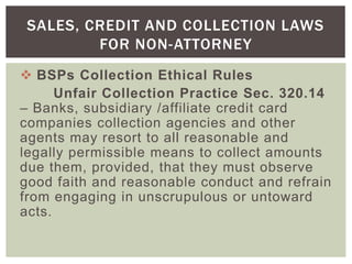 Prohibited Collection Practices Chapter 5 fincredi | PPTX