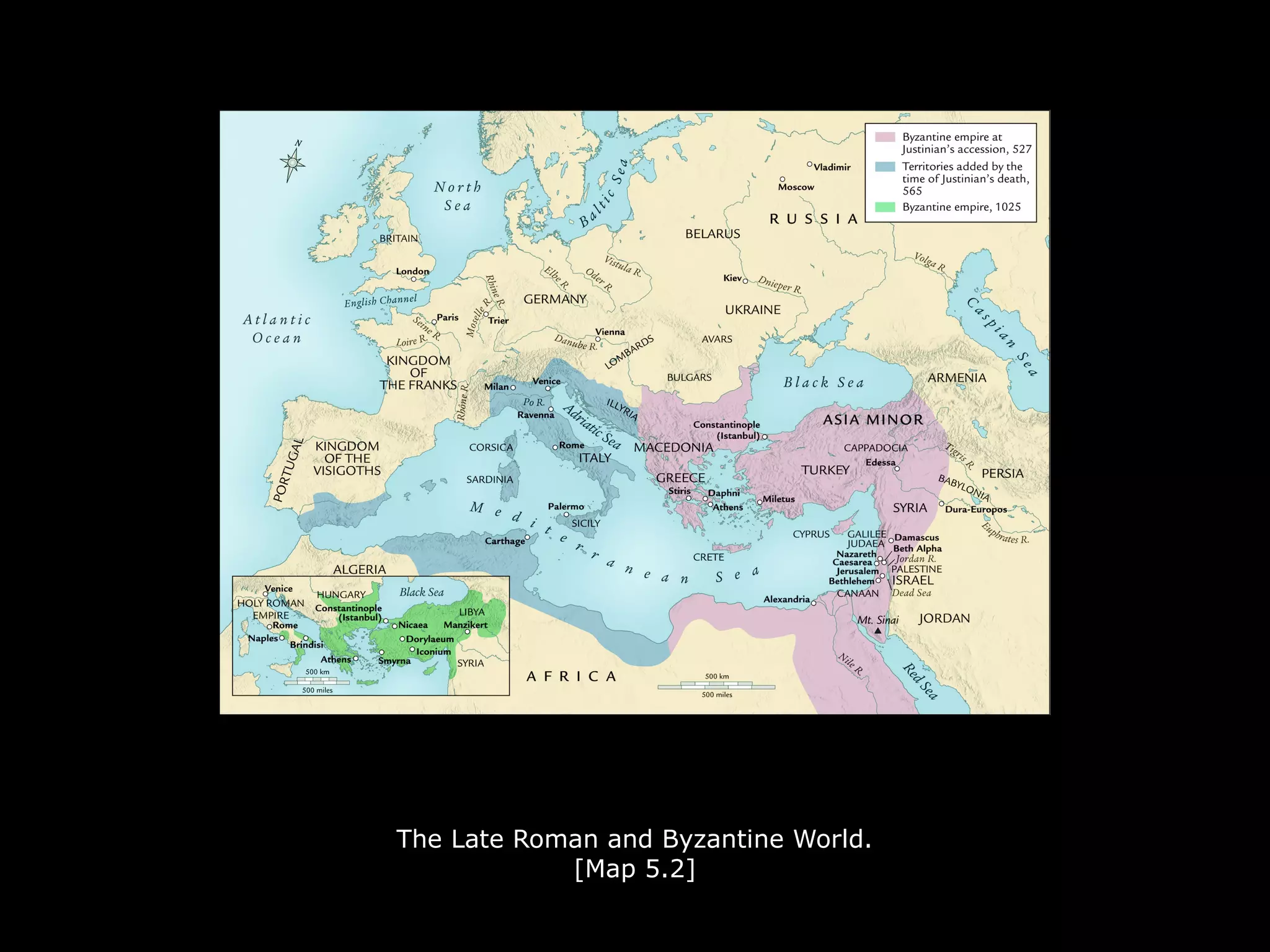 The Late Roman and Byzantine World.
[Map 5.2]
 