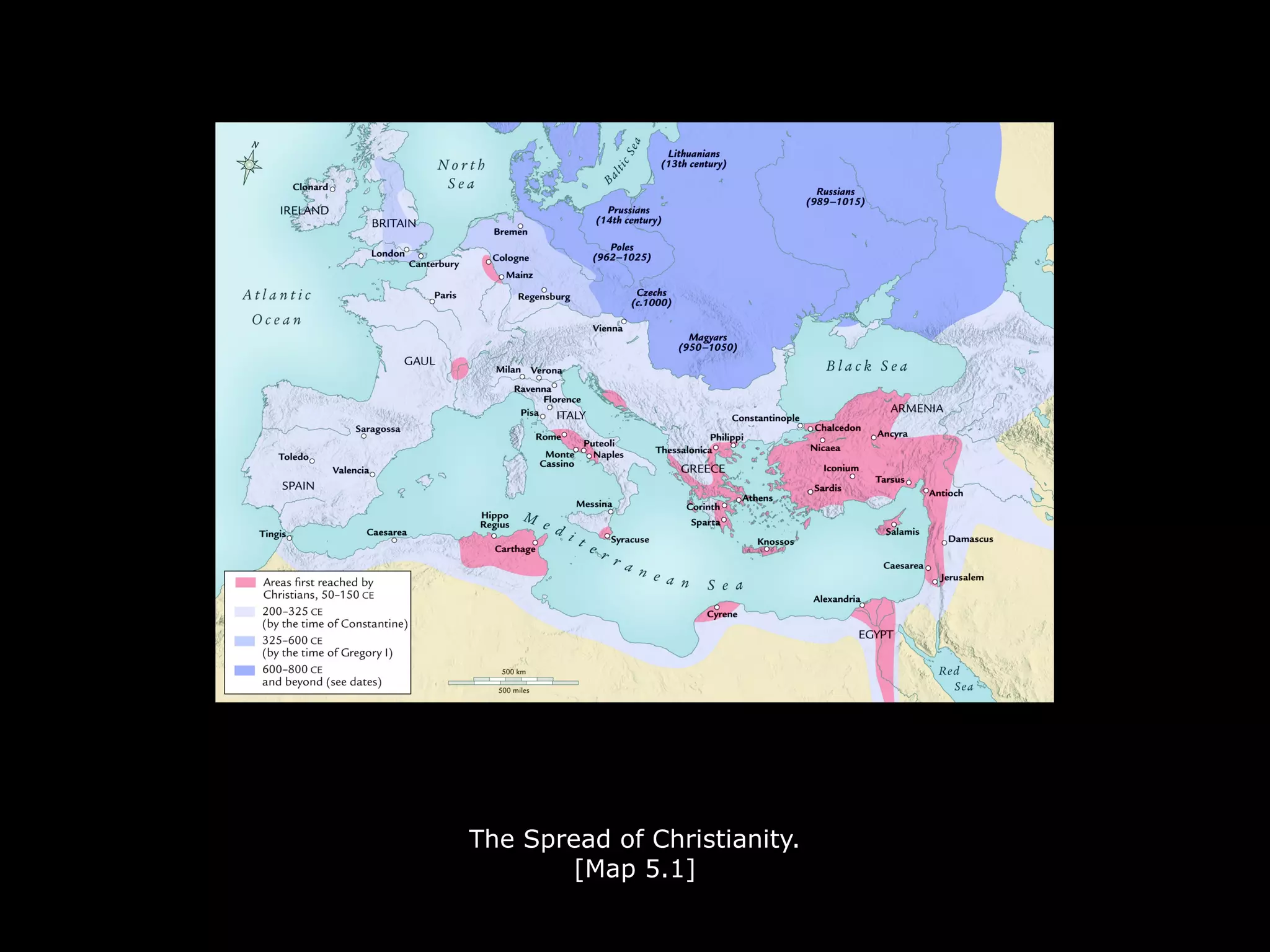The Spread of Christianity.
[Map 5.1]
 