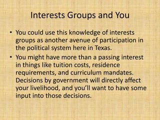 Chapter 5 interests groups (1) | PPT