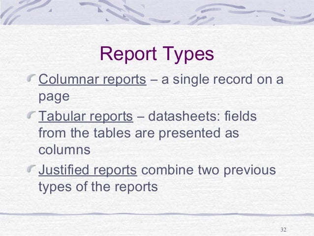 Image result for columnar report in ms access