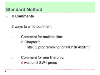 breakdown of the number comments per files and lines... Embedded system (Chapter ) | PPTX