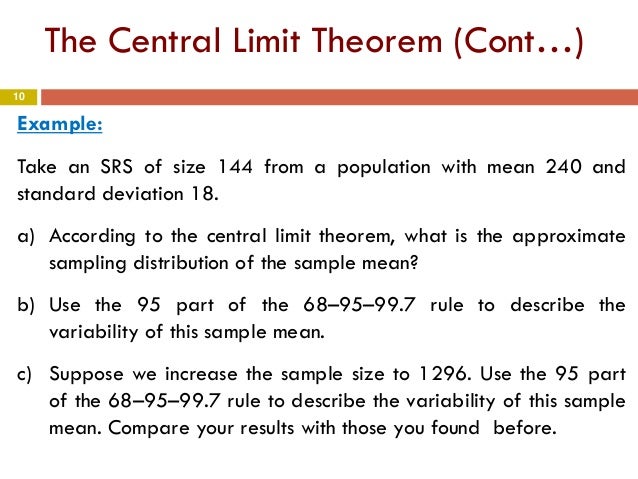 Chapter 5 part1- The Sampling Distribution of a Sample Mean