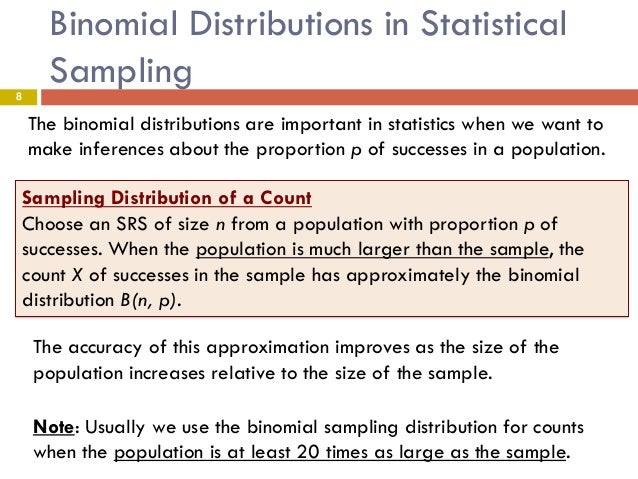 Chapter 5 part2- Sampling Distributions for Counts and Chapter 5 part2- Sampling Distributions for Counts and