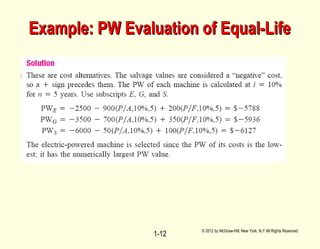 Chapter 5 Present Worth Analysis With Examples