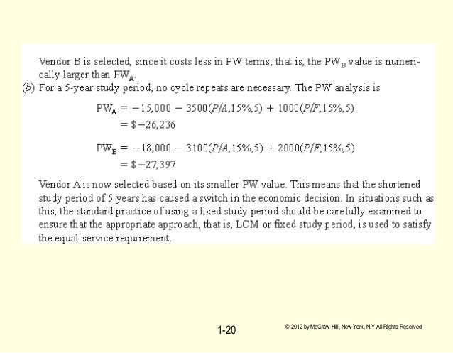 Chapter 5 Present Worth Analysis With Examples Chapter 5 Present Worth Analysis With Examples