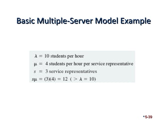 Basic MMuullttiippllee--SSeerrvveerr MMooddeell EExxaammppllee 
5-39 
 