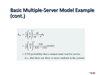 Basic MMuullttiippllee--SSeerrvveerr MMooddeell EExxaammppllee 
((ccoonntt..)) 
5-43 
 