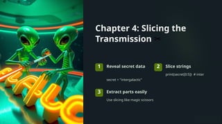 Strings in Python: An Alien Adventure into String Manipulation | PPTX