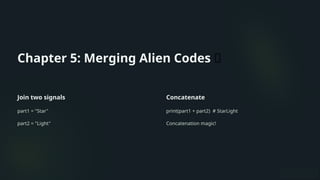 String. Alien Strings in Python: An Alien Adventure into String Manipulation | PPTX