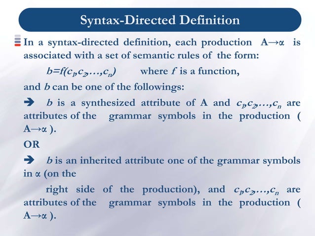Chapter 5 -Syntax Directed Translation - Copy.ppt