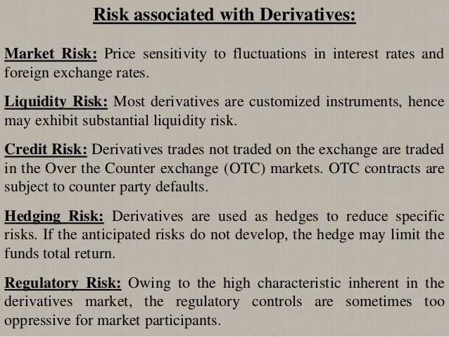 Swaps and forwards are subject to counterparty risk exchange traded futures and options are not