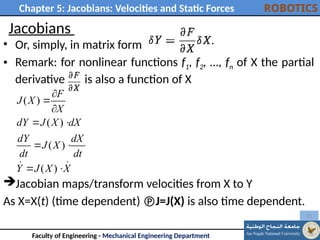 Pytorch Jacobians Chapter 5: Jacobians: Velocities and Static Forces | PPTX
