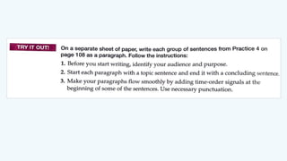 Process In A Sentence Mastering Process Paragraphs and Sentence Structure in Writing | PPTX