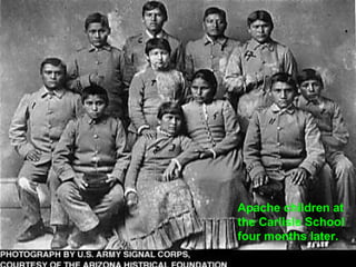 Apache children at the Carlisle School four months later. 