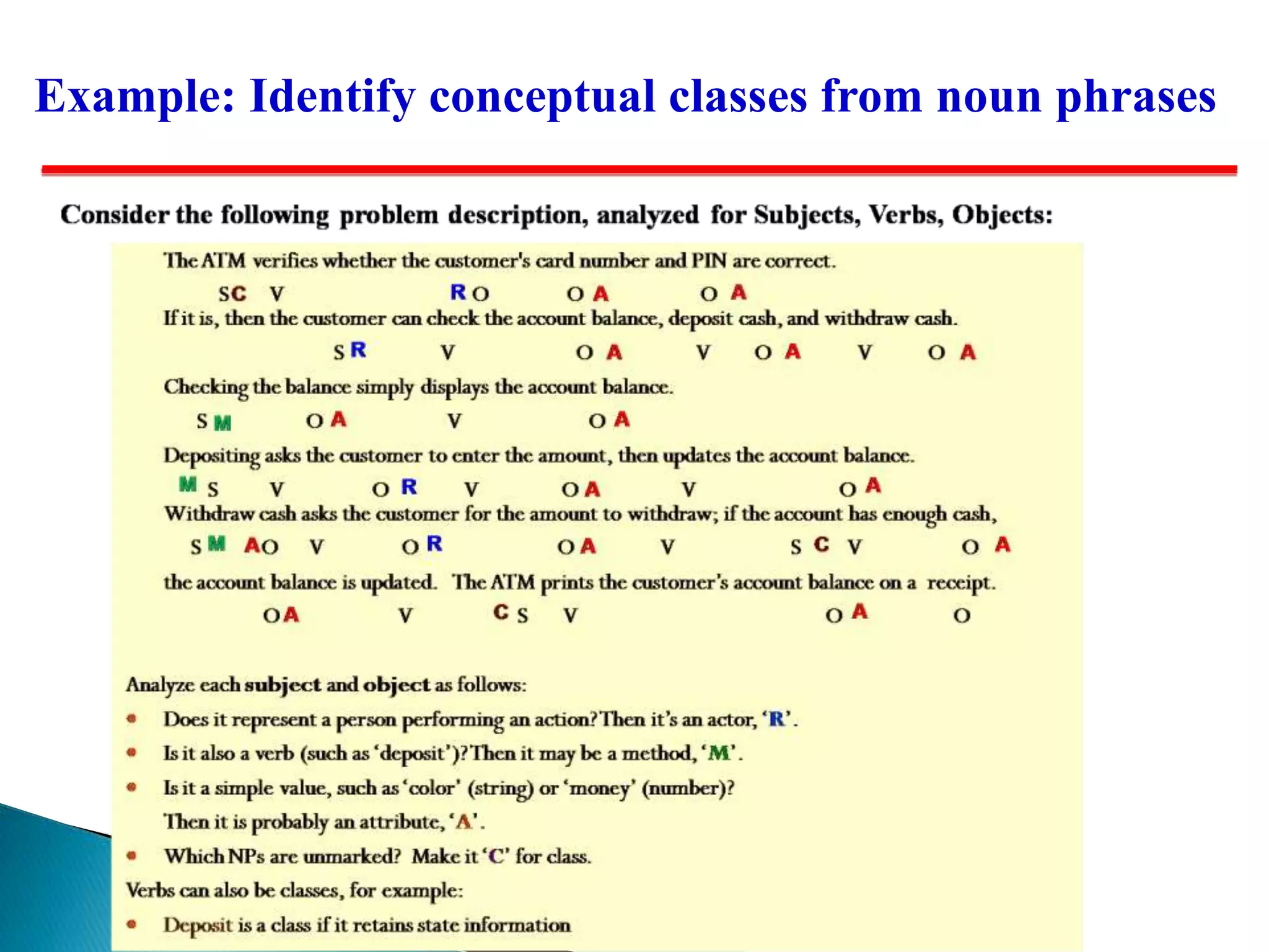 Example: Identify conceptual classes from noun phrases
 