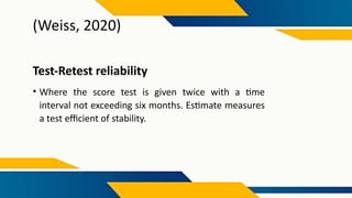 Estimating Reliability in Large Scale Tests: Test-Retest and Parallel ...