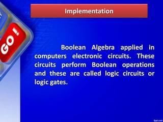 Chapter 5 boolean algebra | PPTX