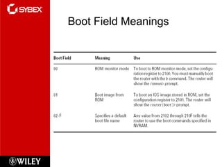 Boot Field Meanings
 
