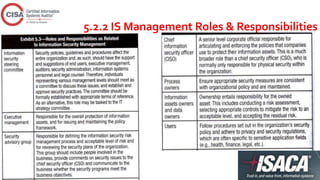 5.2.2 IS Management Roles & Responsibilities
 