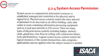 5.2.4 System Access Permission
 