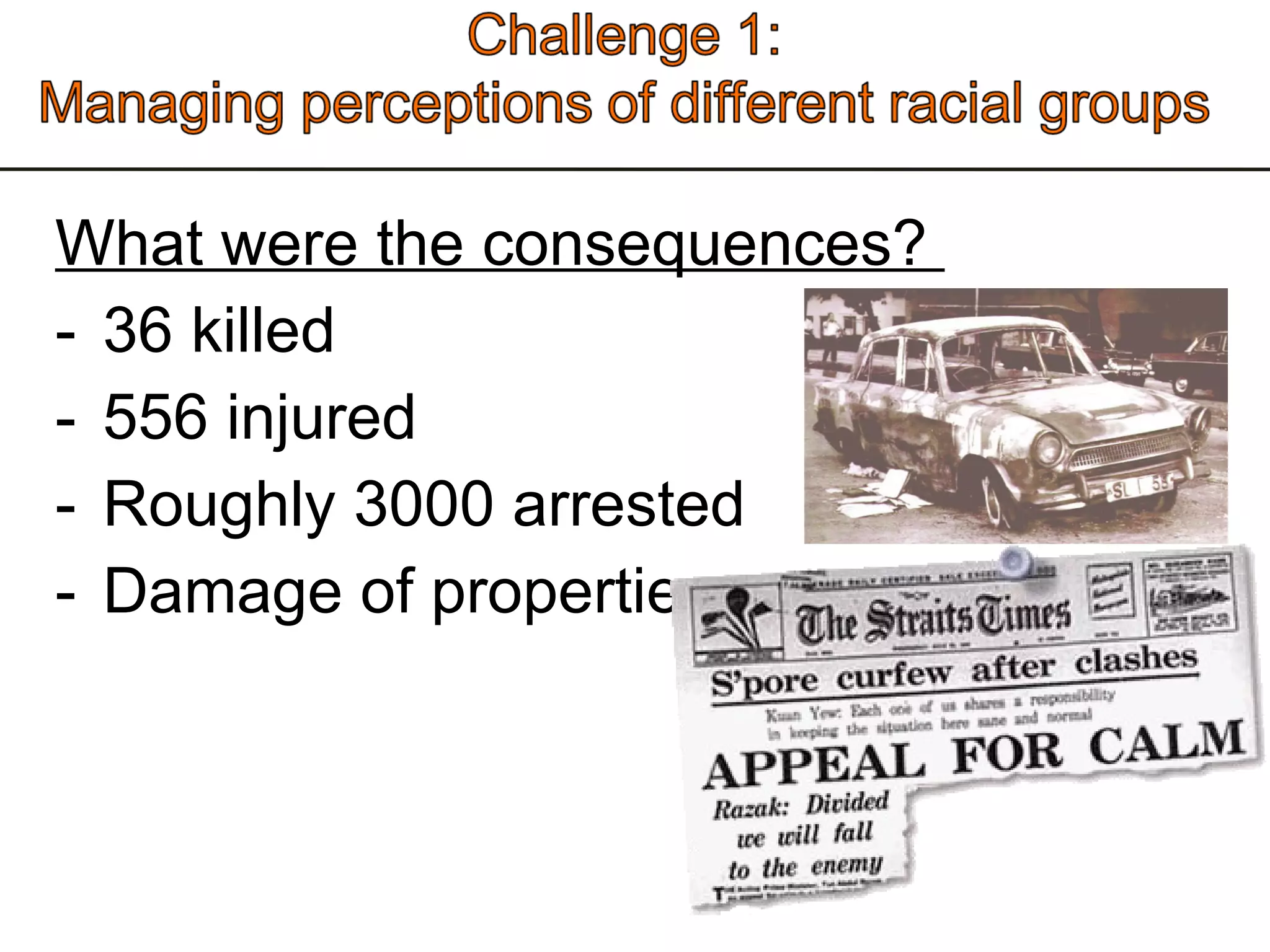What were the consequences?  36 killed 556 injured Roughly 3000 arrested Damage of properties 
