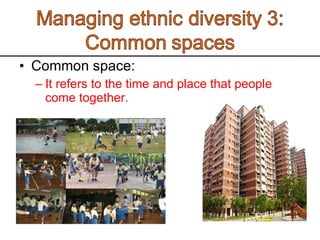 Common space: It refers to the time and place that people come together. 
