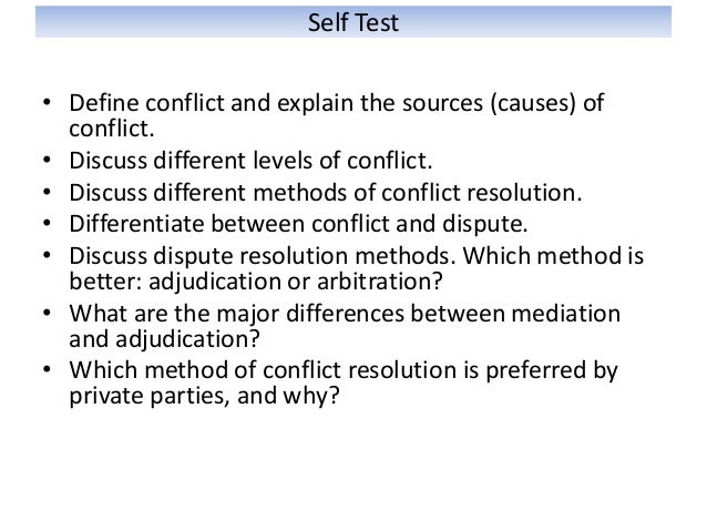 what are the levels of conflict
