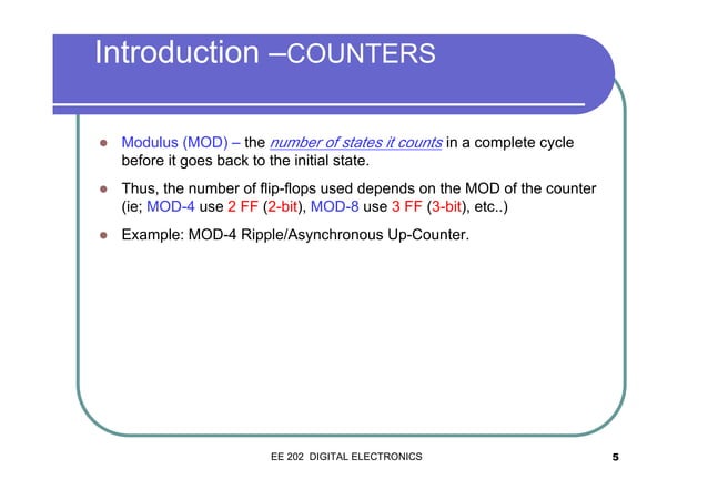 Chapter 5 counter1 | PDF