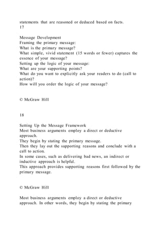 Primary Message Chapter 5Creating Effective Business Messages© 2021 McGraw | DOCX