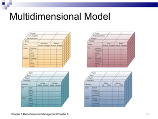 Chapter 5 Data Resource ManagementChapter 5 11
Multidimensional Model
 