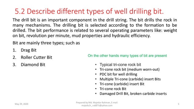 Drilling Bit Design Pptx Geology Science