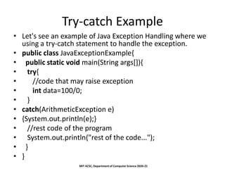 Chapter 5 Exception Handling (1).pdf | Programming Languages | Computing