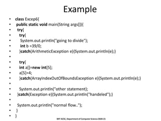 Chapter 5 Exception Handling (1).pdf | Programming Languages | Computing