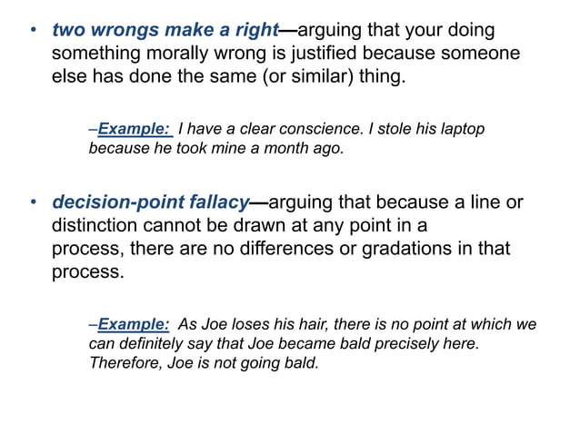 Chapter 5 fallacies | PPTX