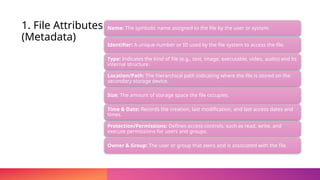 File Characteristics Chapter 5 File Management.osy 3rd yearr | PPTX