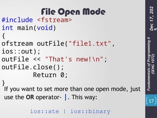 Ofstream File Variable Chapter 5 Final - C;jllklkjlklkjopy.pptx