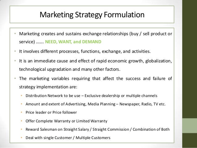 formulation of functional strategies strategy formulation