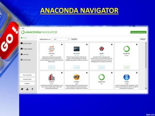 ANACONDA NAVIGATOR
 