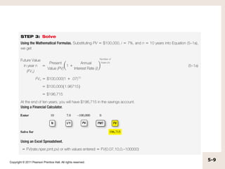 Copyright © 2011 Pearson Prentice Hall. All rights reserved.
                                                               5-9
 