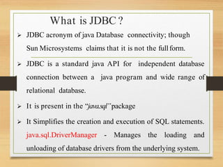 chapter 5 java.pptx | Databases | Computer Software and Applications
